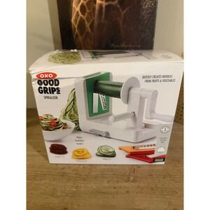 OXO Good Grips 3-Blade Tabletop Spiralizer White Green Manual Vegetable Slicer